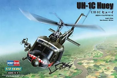 Hobby Boss 87229 1/72 UH-1C HUEY Model Helicopter Kit