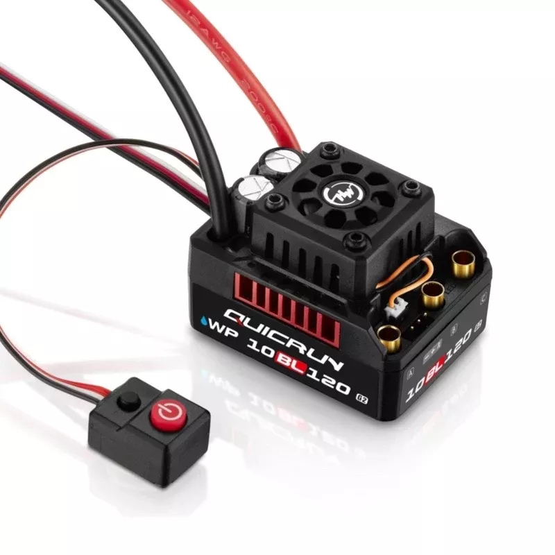 HOBBYWING 30107200 QuicRun 10BL120 G2 2-4S ESC for 1/10th Sensorless Brushless Motors