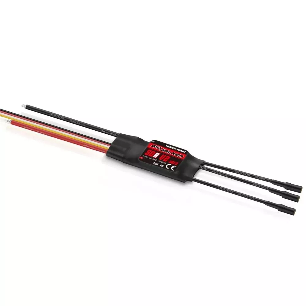HOBBYWING 80060442 Skywalker 50A V2 UBEC 3-4S Capable Aircraft ESC
