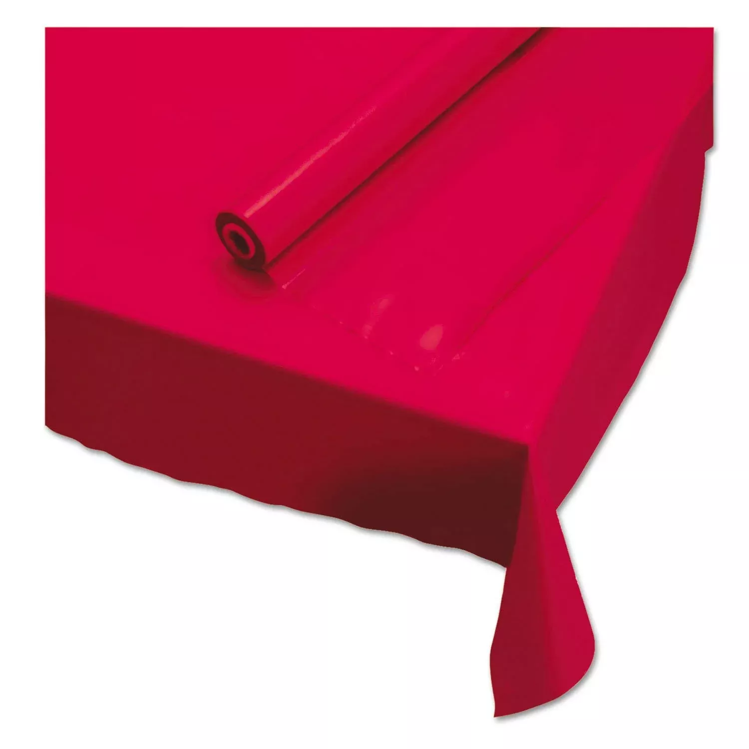 Hoffmaster Plastic Tablecover Roll 100ft x 40in Red