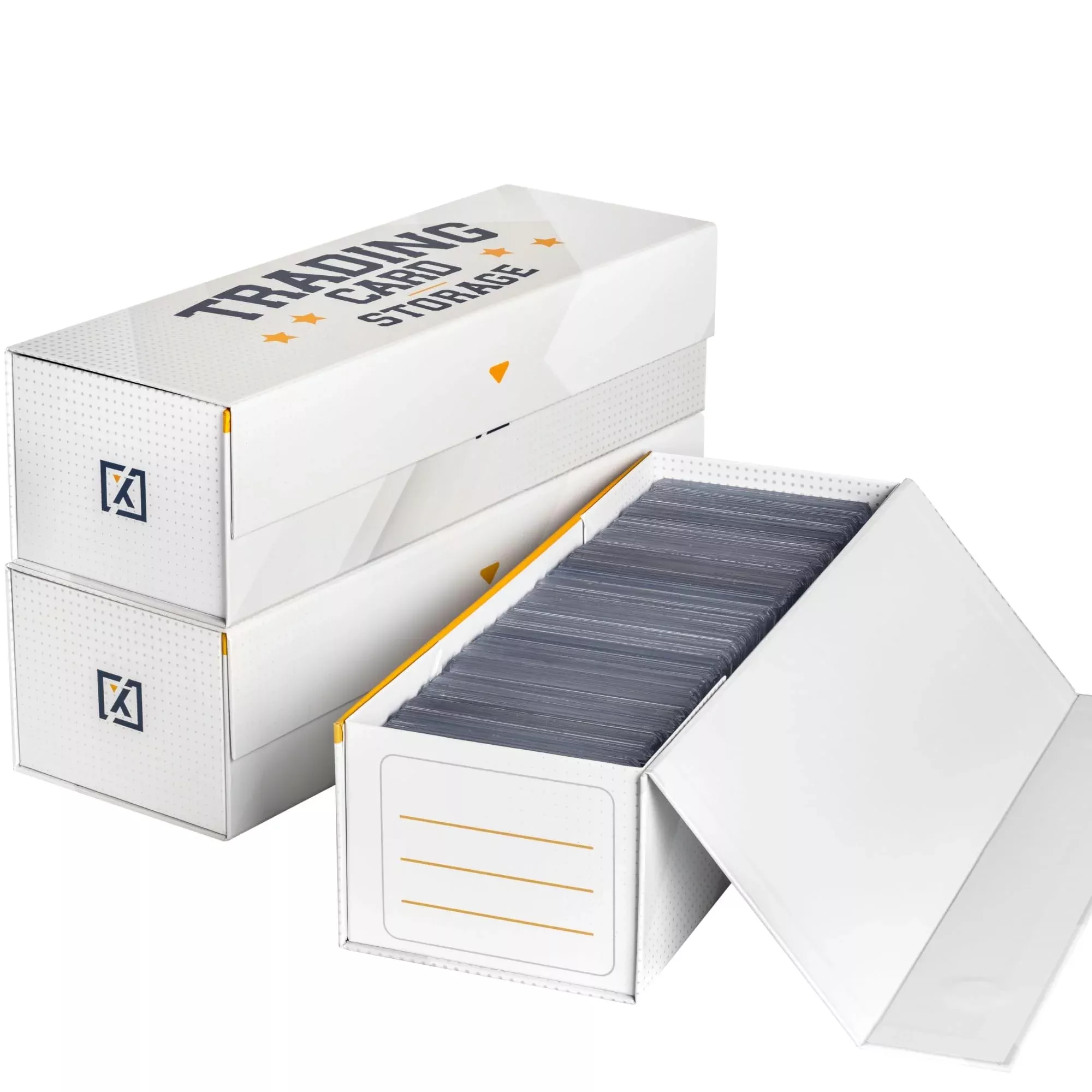 HOMEXPRO Trading Card Storage Box - Holds 800 Cards - White