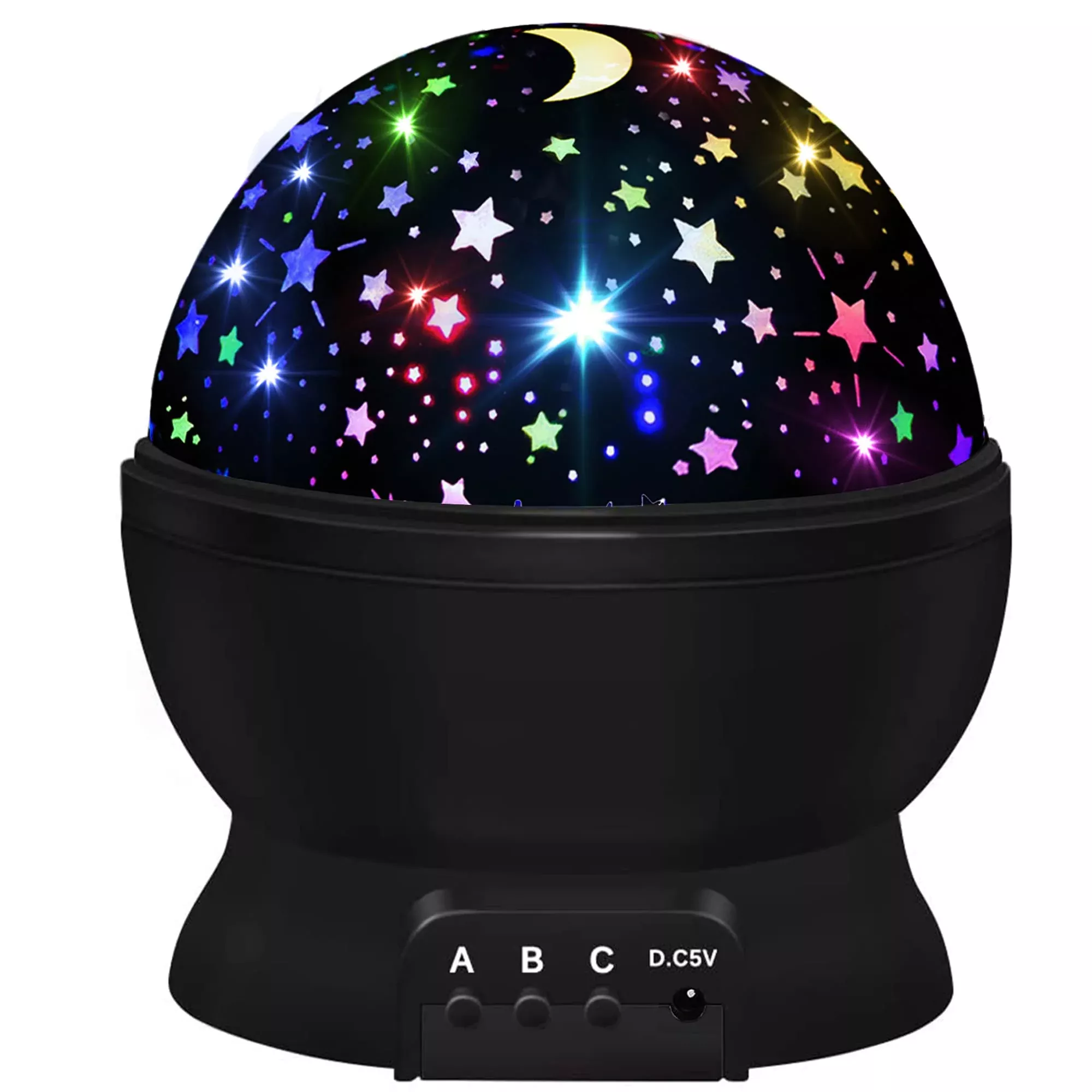 HONGID Star Night Light Projector for Kids, Black, Dome Design