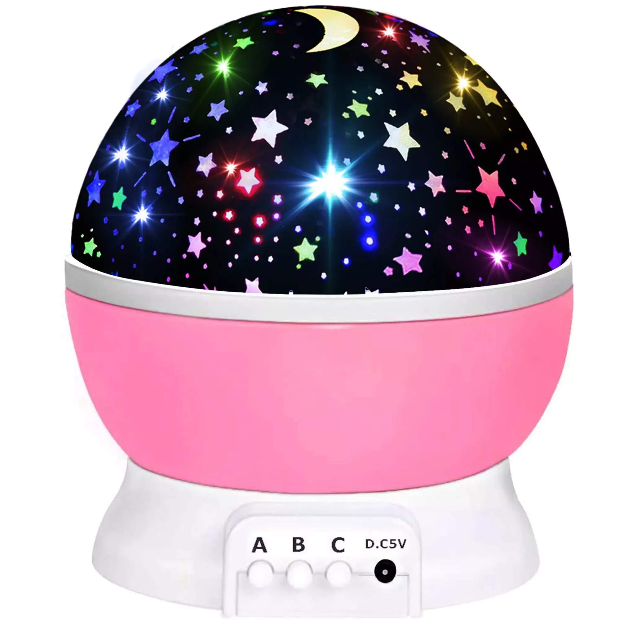 HONGID Star Night Light Projector for Kids, Pink, 16 Colors