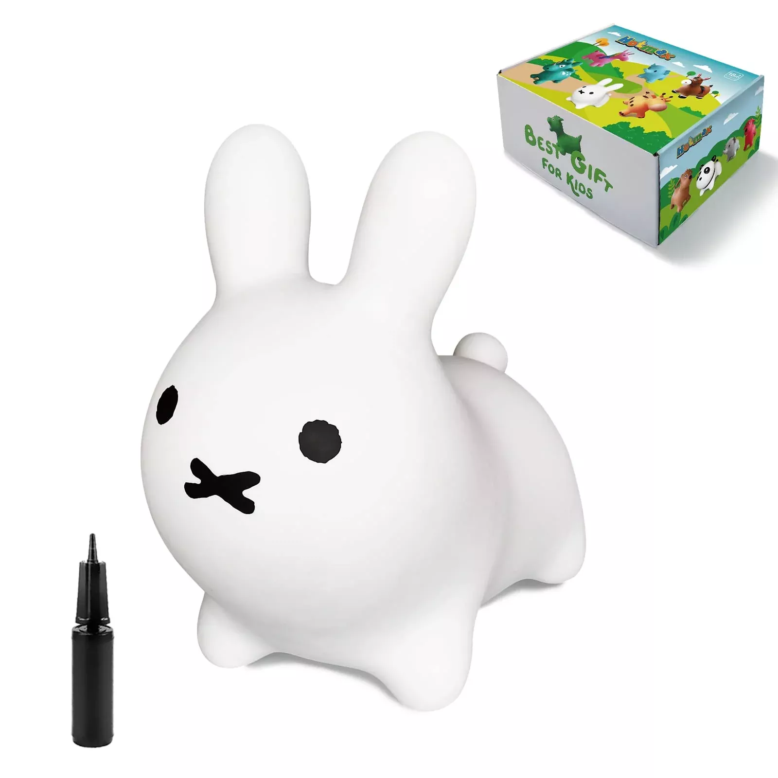 HotMax Space Hopper Bouncy Horse White Rabbit 55cm for Ages 3-12