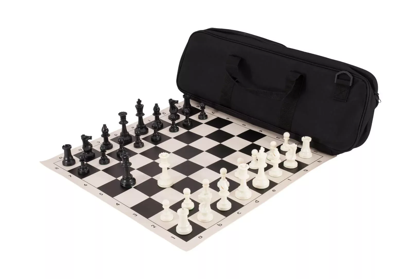The House of Staunton Deluxe Chess Set, Black, Includes Chessboard & Bag