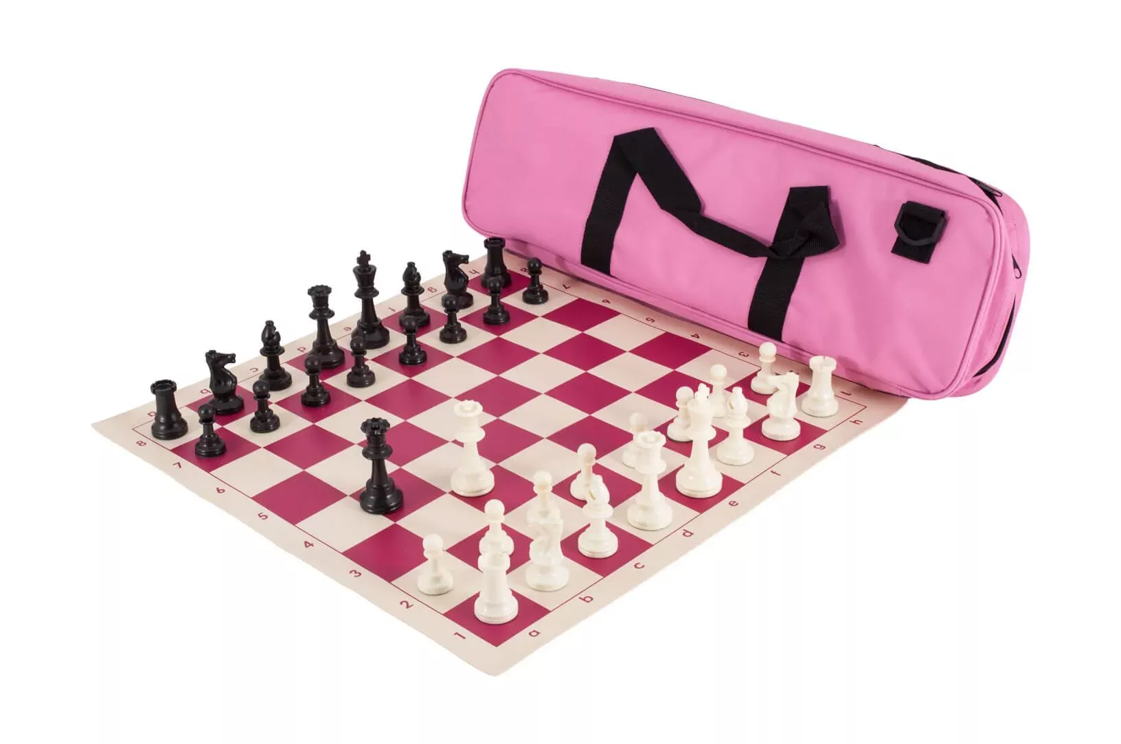 The House of Staunton Deluxe Chess Set - Pink - 20x20 inches -