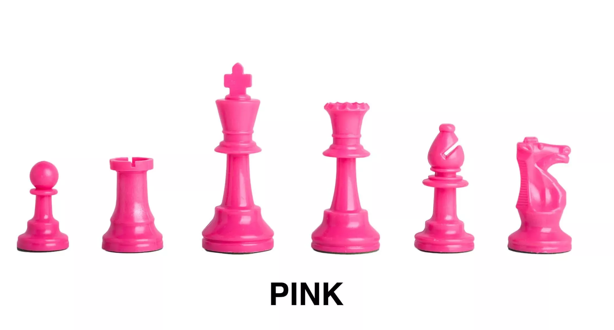 The House of Staunton Triple Weighted Chess Set, Small, Pink, 17 Pieces