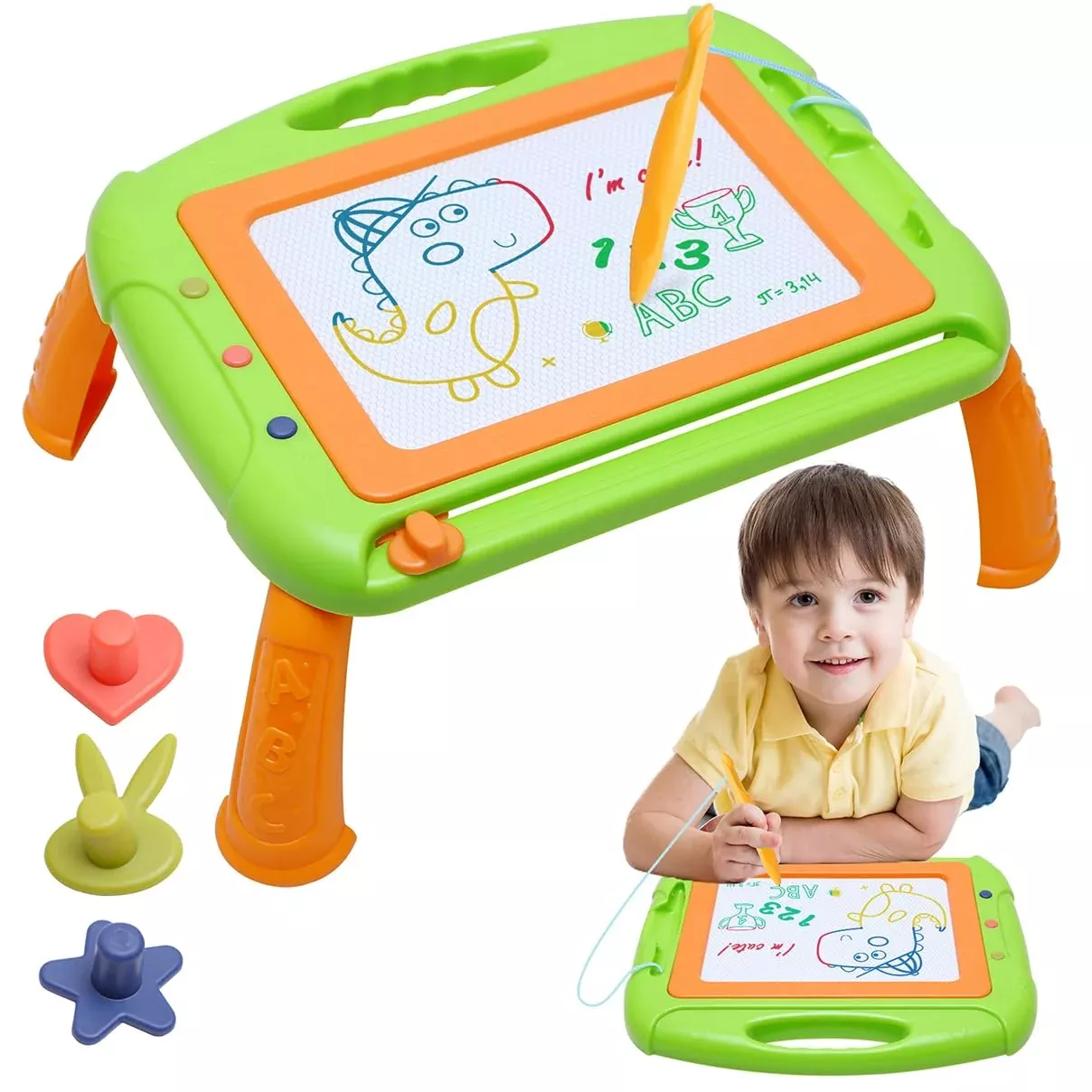 HZZILEY Magnetic Drawing Board for Kids, Green, One Size