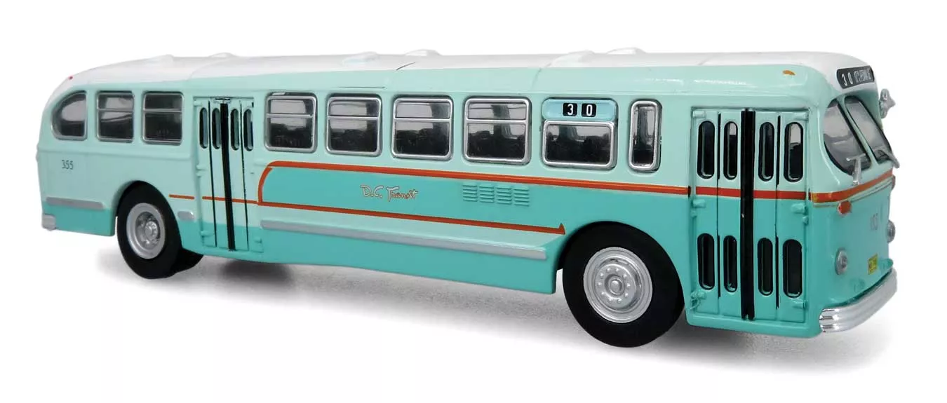 Iconic Replica 87-0374 HO Scale 1940s-1950s ACF Brill CD-44 Transit Bus DC Transit