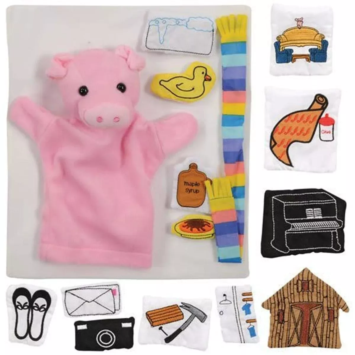 If You Give A Pig A Pancake Puppet And Prop Set For Children, 16-Piece