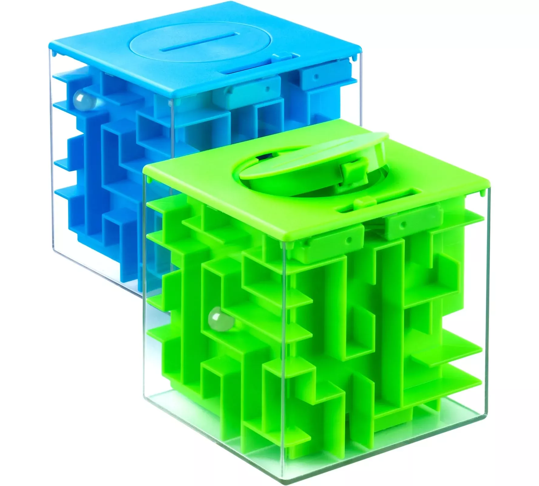 iKeelo Money Puzzle Box Set, 7.6cm, Green & Blue,