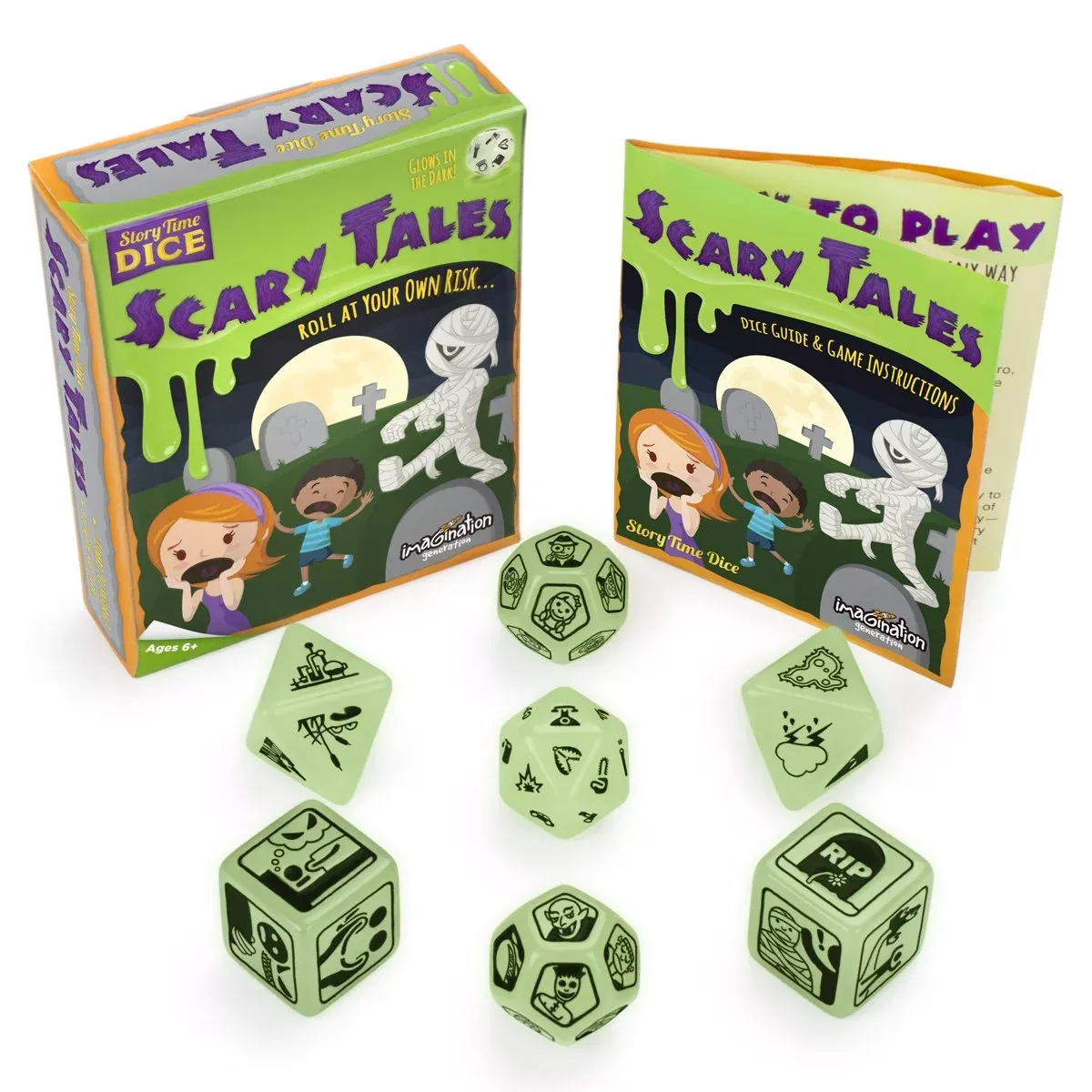 Imagination Generation Story Time Dice Scary Tales 30mm Multi 7 Dice