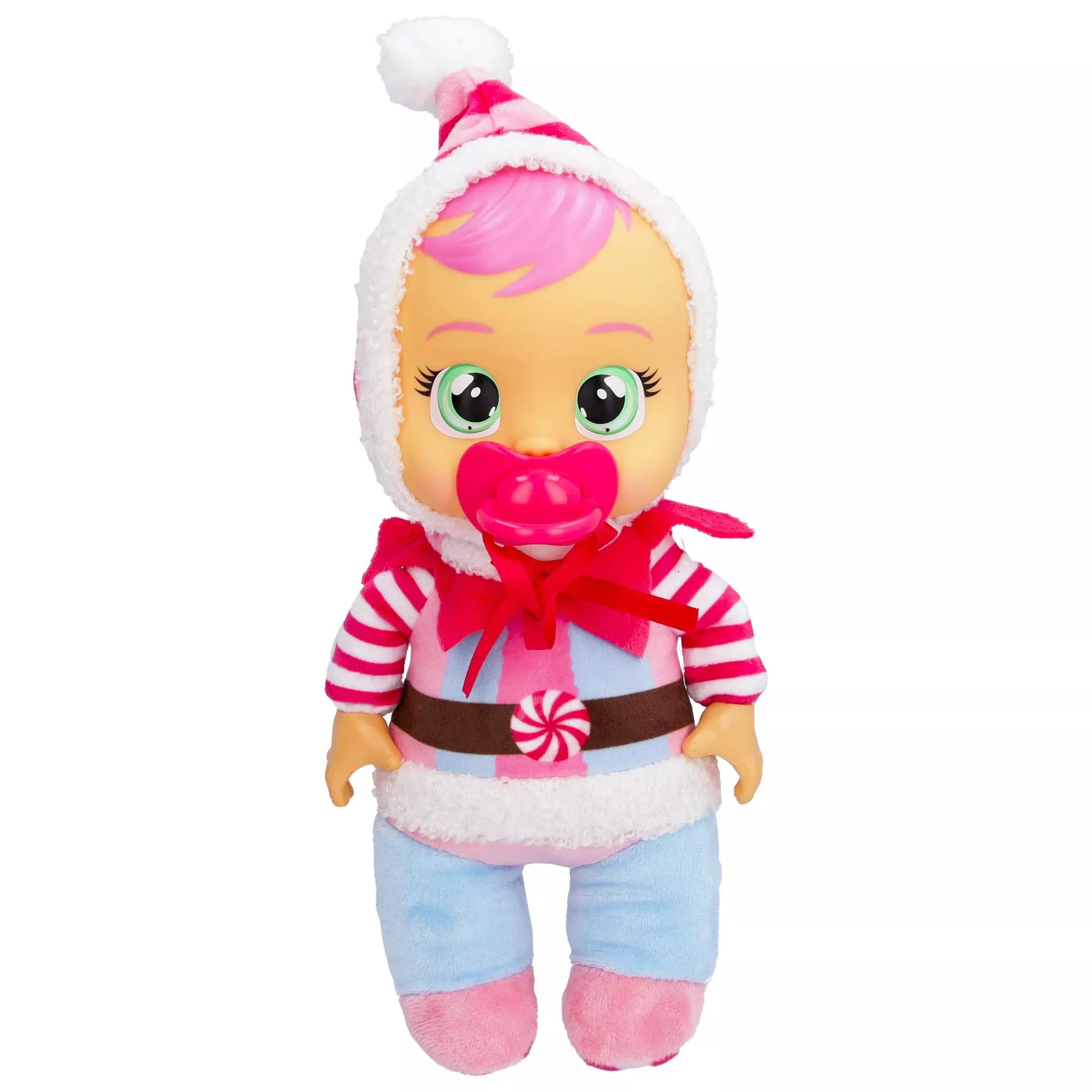 IMC Toys Cry Babies Tiny Cuddles Christmas Pixy Doll, 9", Multicolor,