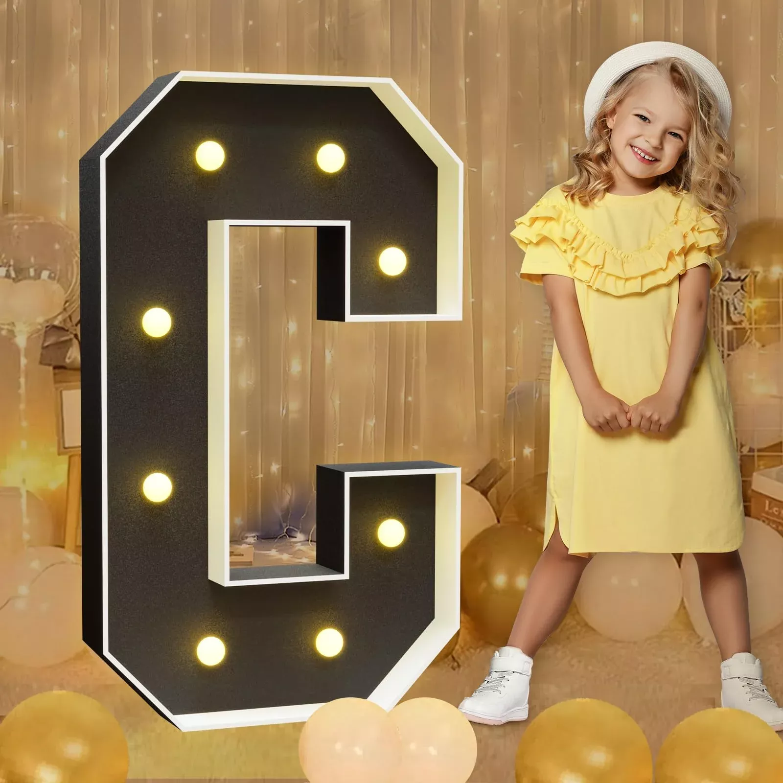 imprsv Black Marquee Letter C - Light-Up Party Decor