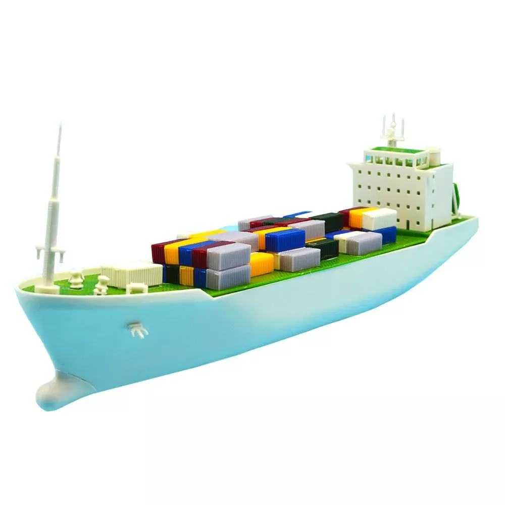 INQUWAN Container Ship Model Kit, 11.8in Plastic, Multicolor