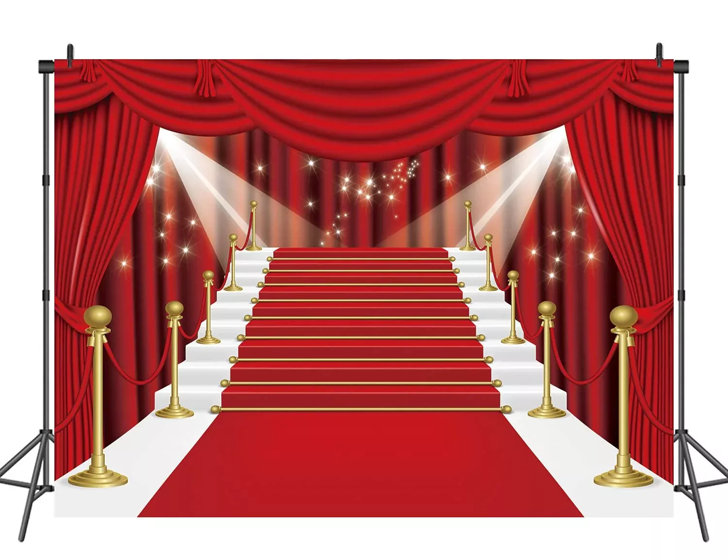 INRUI Vinyl Backdrop for Photography 8x6ft Red, Custom Made