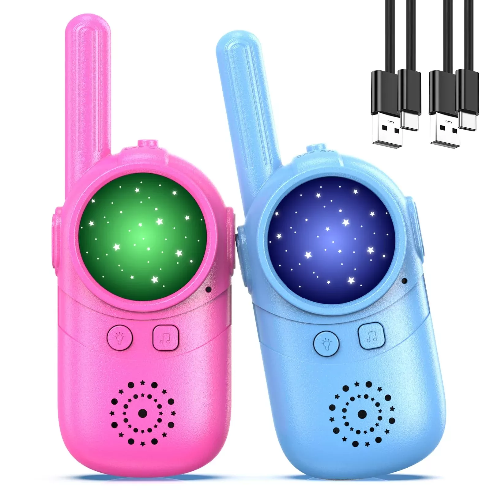 Inspireyes Walkie Talkies for Kids, Rechargeable, 2 Pack, Bubble Cotton