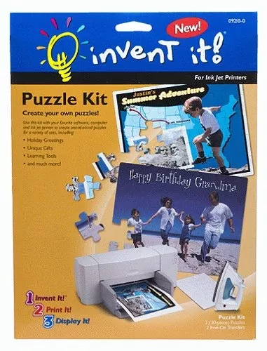 Invent It! Puzzle Kit - Create Custom Puzzles from Photos - 4 Pieces