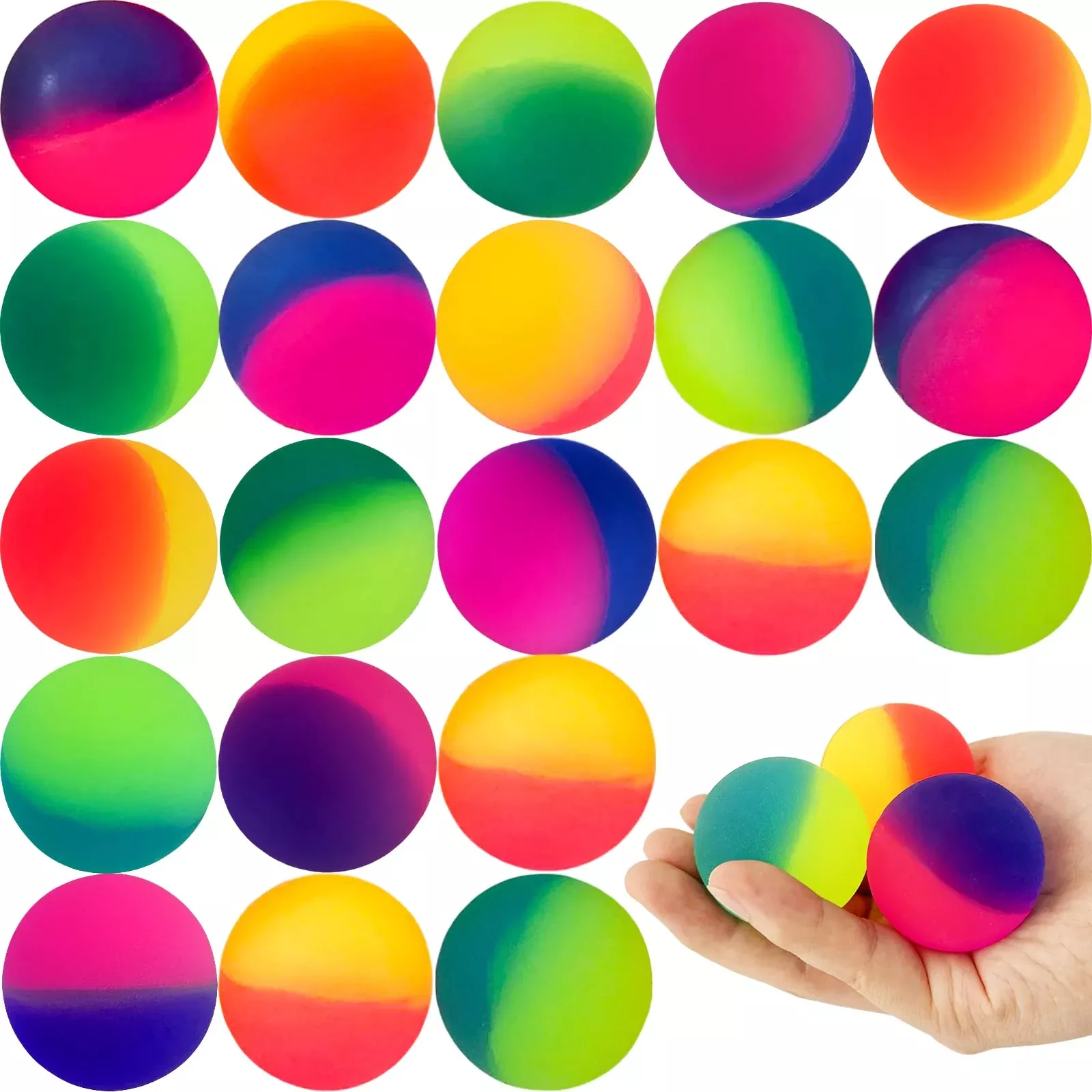 Irrmshr Jumbo Bouncy Balls Pack of 18 - Assorted Colors, 1
