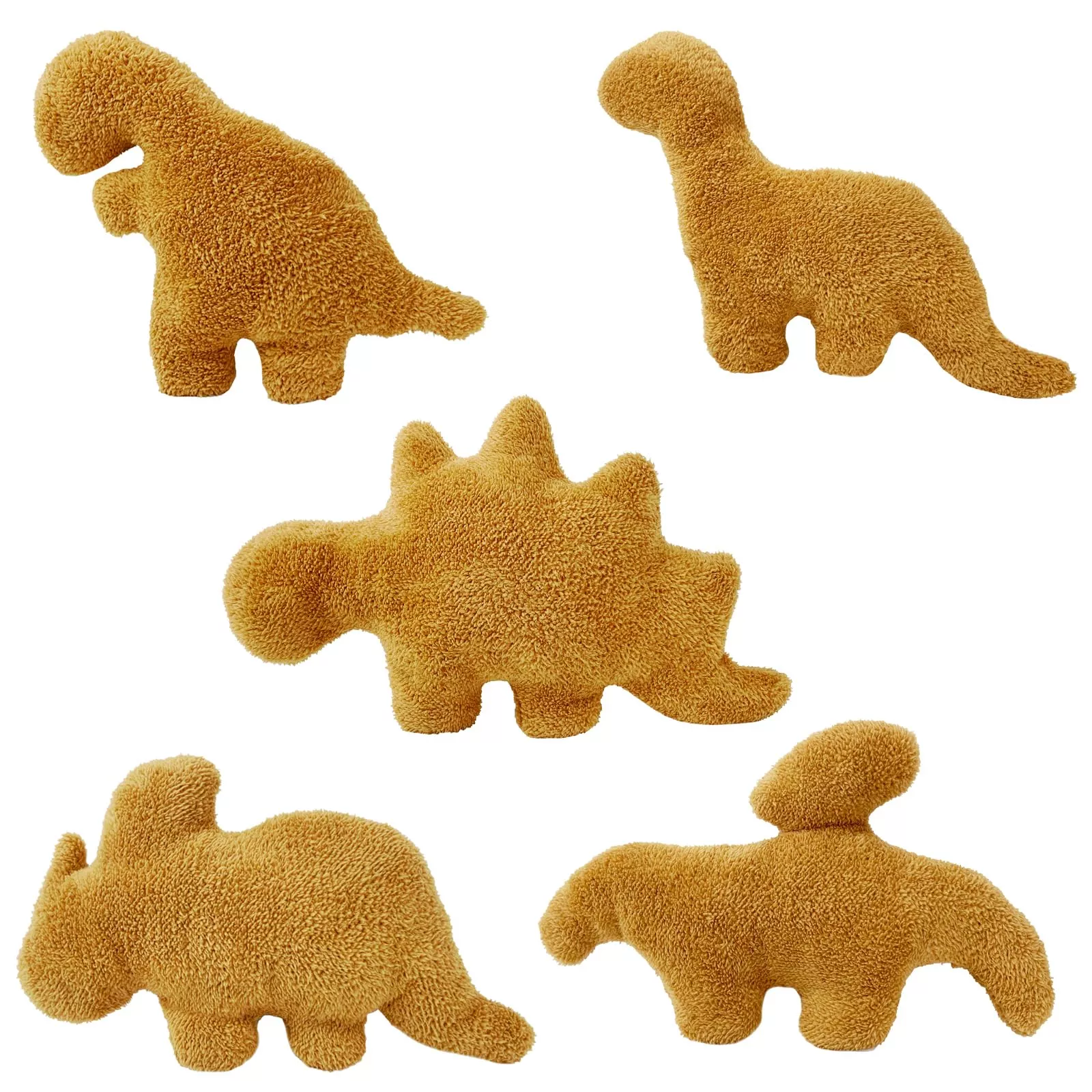 Isaacalyx Plush Dino Nugget Pillow 5 Packs Small 5 Styles