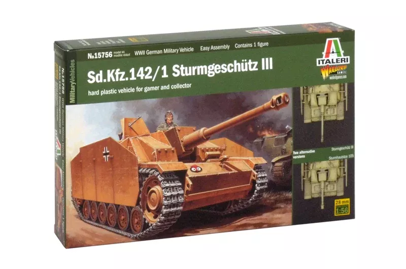 Italeri 15756 1/56 Sturmgeschutz III Model Tank Kit
