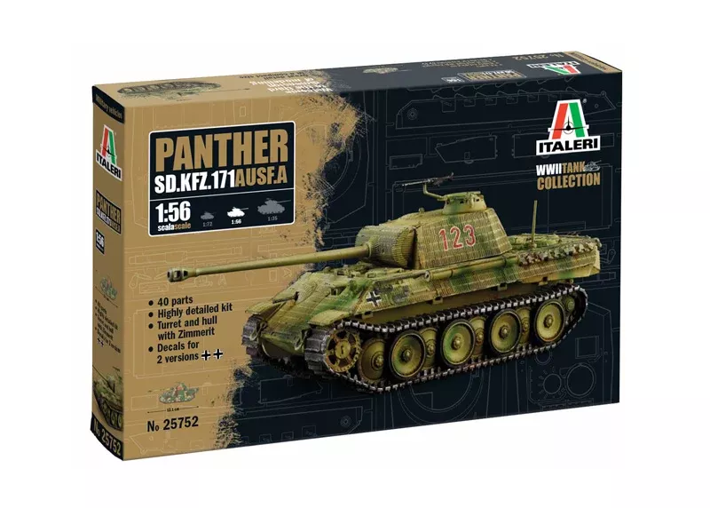 Italeri 25752 1/56 Panther A Model Tank Kit