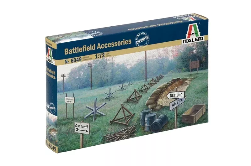 Italeri 6049 1/72 WWII Battlefield Accessories Set Model Kit