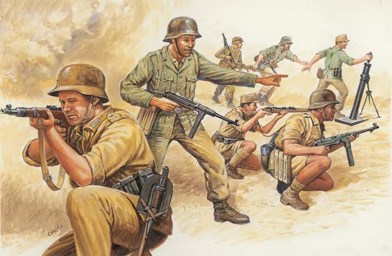 ITALERI 6076 1/72 WWII German Afrika Corps Figures Model Set