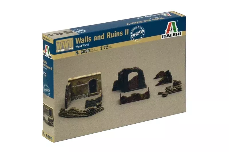 Italeri 6090 1/72 WWII Walls and Ruins II Model Kit