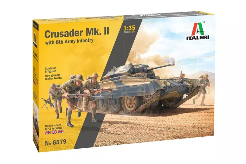 Italeri 6579 1/35 Crusader Mk.II with 8th Army Infantry Model Kit