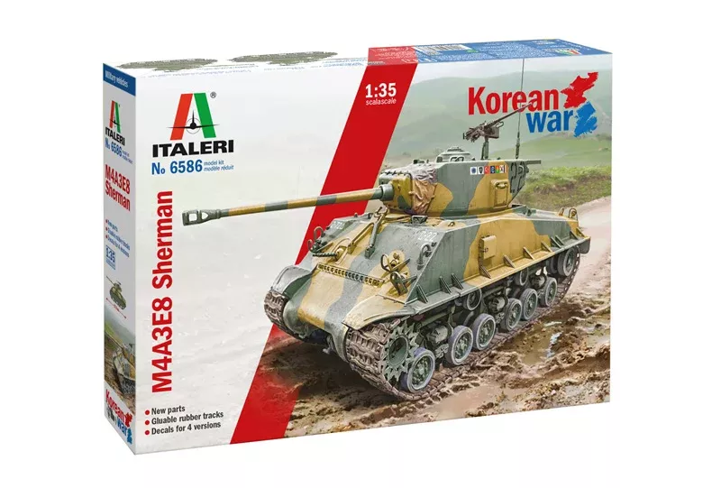 Italeri 6586 1/35 Sherman M4A3E8 Korean War Model Tank Kit