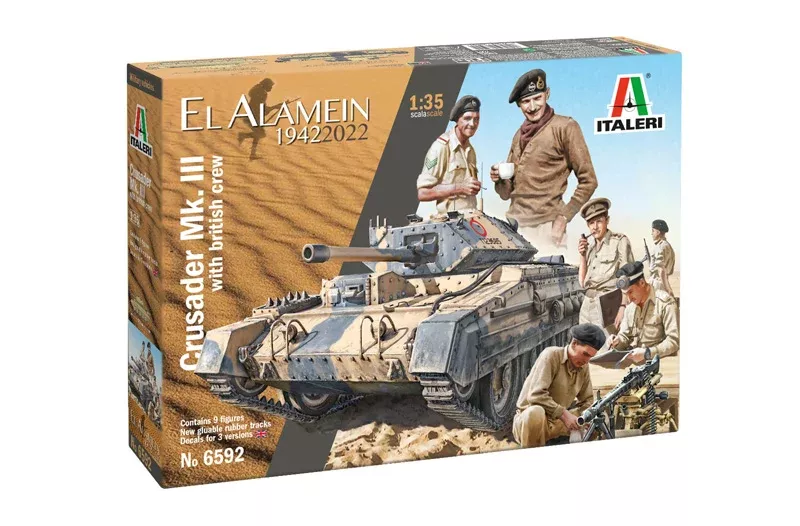 Italeri 6592 1/35 Crusader Mk. III with British Tank Crew Model Kit