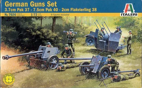 Italeri 7026 1/72 German Gun Set: Pak37, Pak40 Model Kit