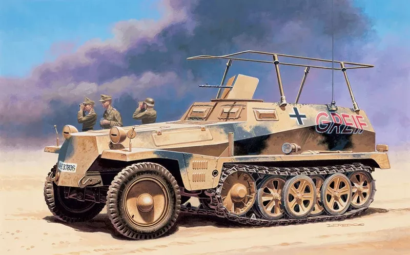 ITALERI 7034 1/72 German Sd.Kfz. 250/3 with 3Figures Model Kit