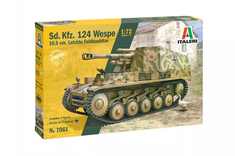 Italeri 7061 1/72 Sd.Kfz.124 WESPE 10.5cm Model Kit