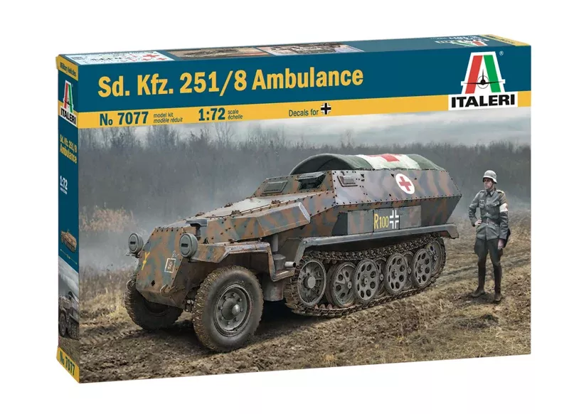 Italeri 7077 1/72 Sd.Kfz.251/8 Ambulance Model Kit