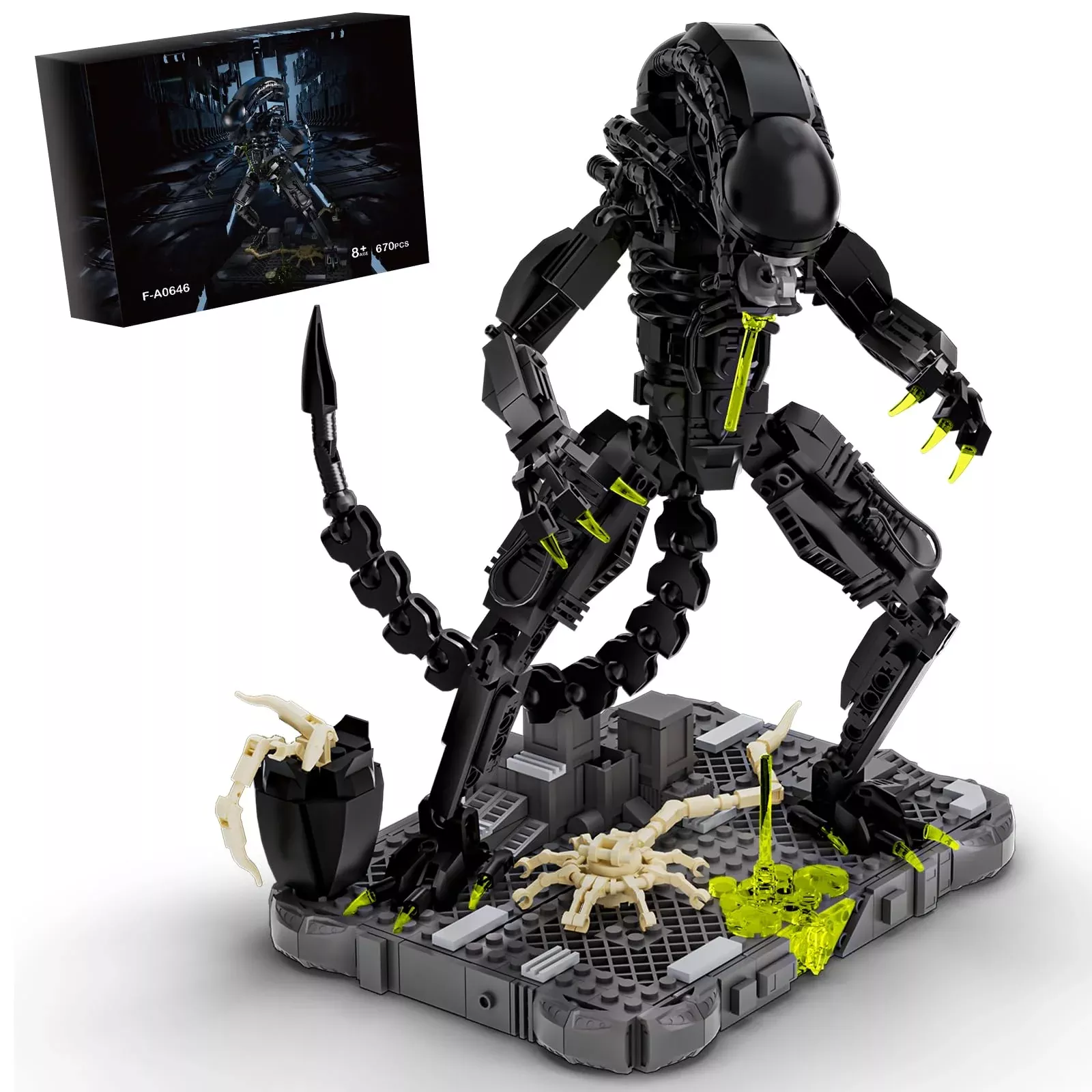 itshWOee Xenomorph Building Kit 9.5x9.2x11.