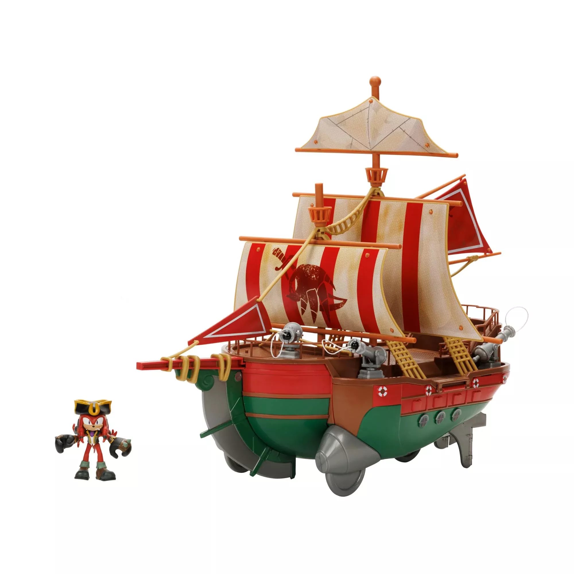 JAKKS Pacific Sonic Prime Pirate Ship Playset with Knuckles Figure 15"