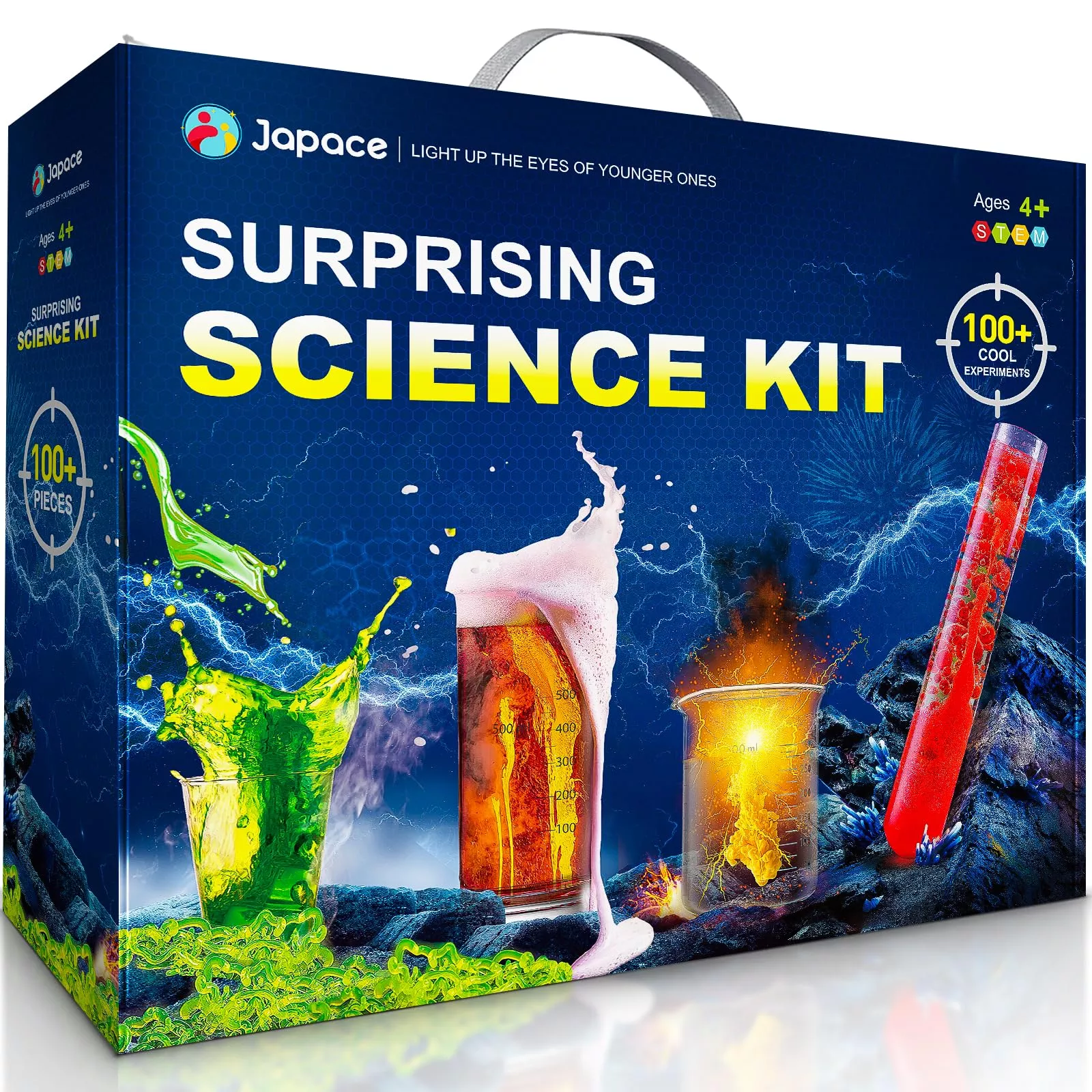 Japace Science Kit for Kids - 100+ Experiments STEM Learning Set