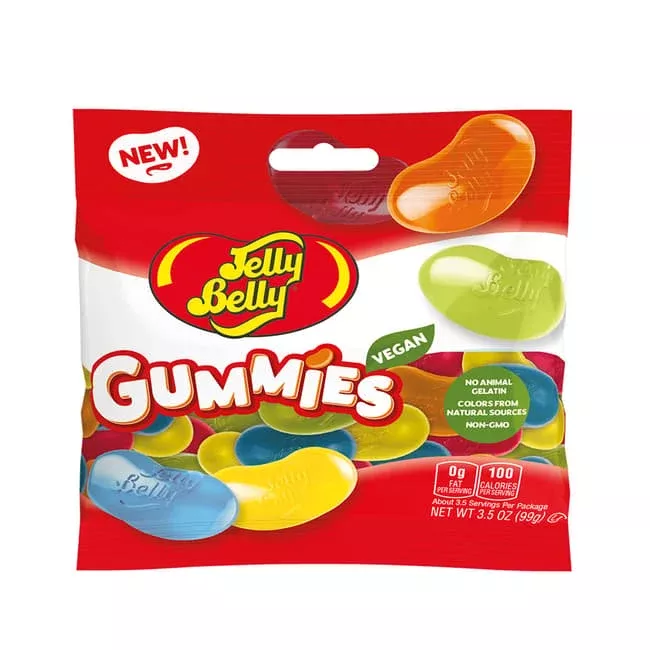 Jelly Belly Gummies Vegan Jelly Beans 3.5oz Grab & Go Bag
