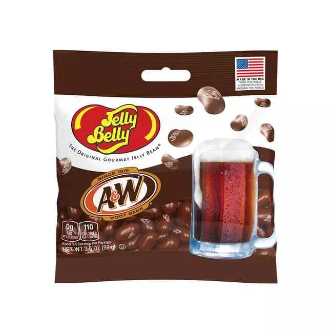 Jelly Belly A&W Root Beer Jelly Beans 3.5oz Grab & Go Bag
