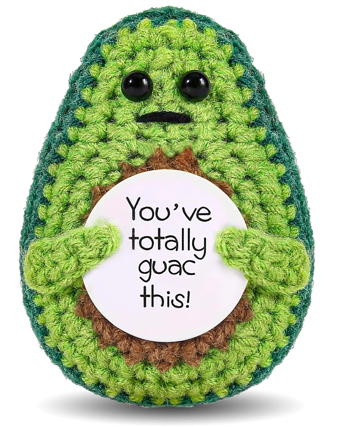 Jelutar Mini Funny Positive Potato, 3 Inch Knitted Doll With Positive