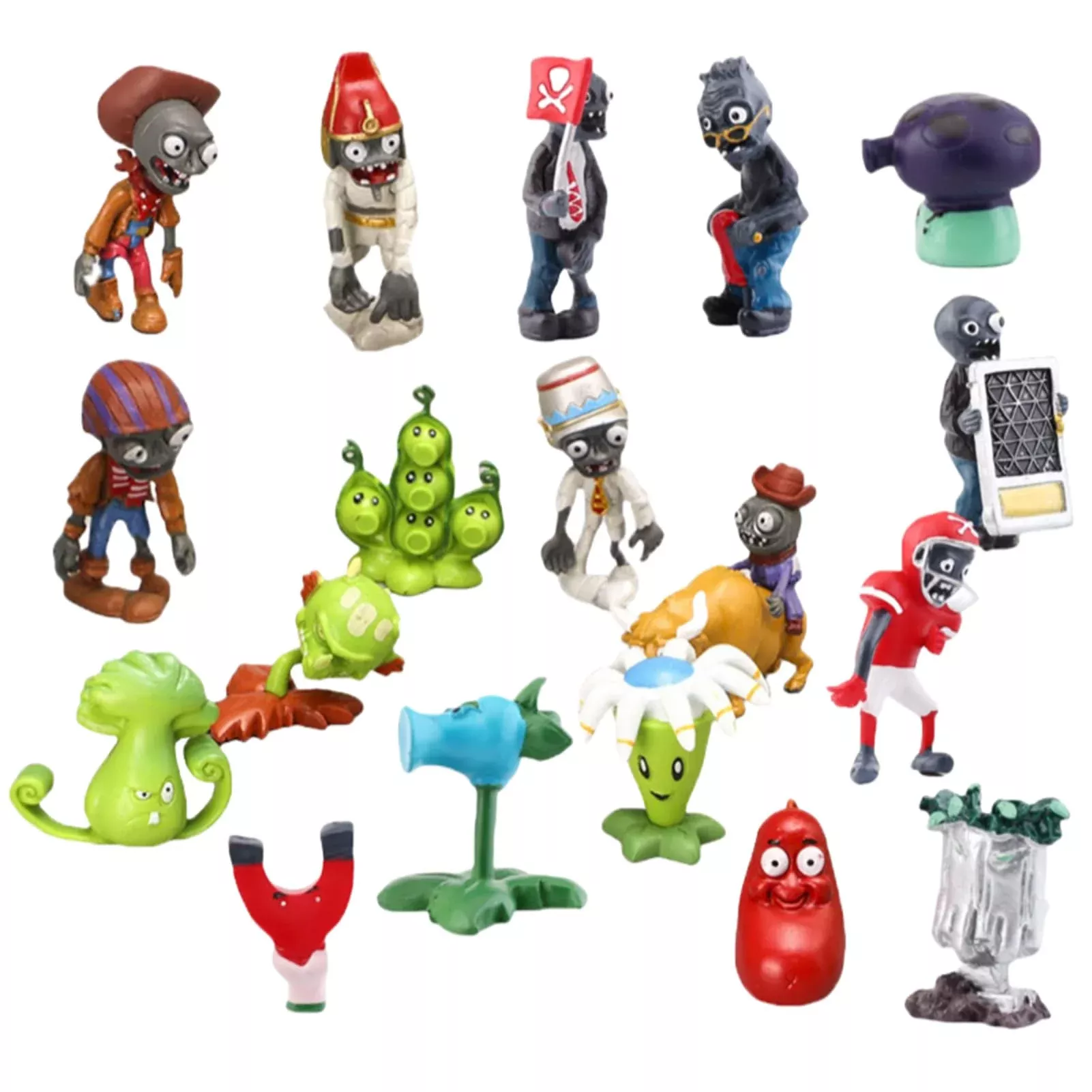 JHESAO 18PCS PVZ Action Figures Toys Set, Multicolored,