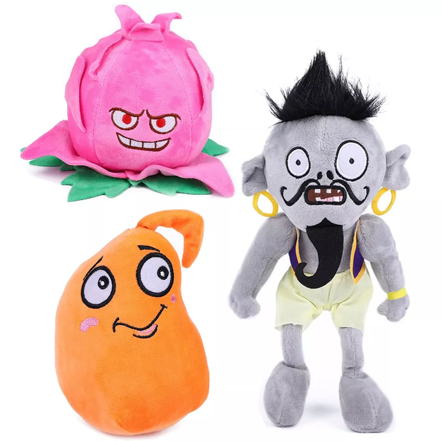 JHESAO Plants vs Zombies Plush Set, 12" Conehead & Mummy Zombies