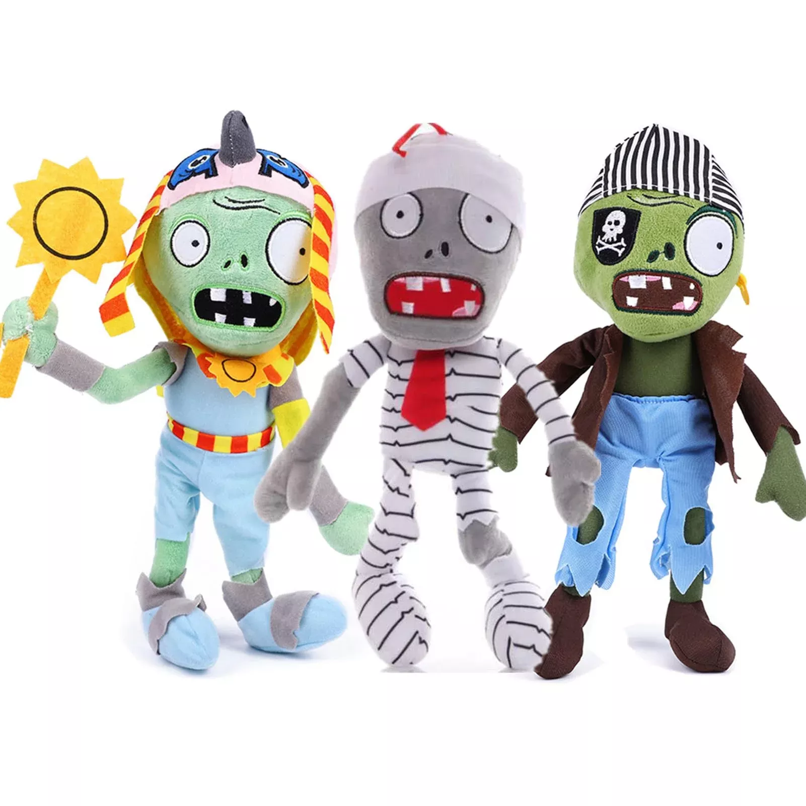 JHESAO Zombies Plush Toys 12" Multicolor Stuffed Dolls Set of 3