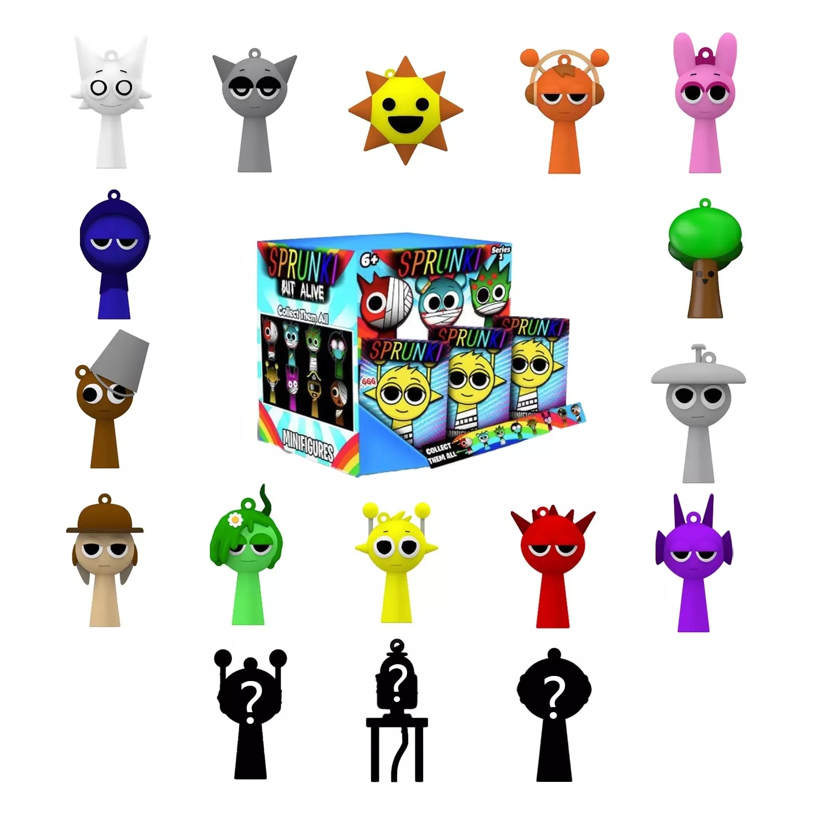 JIENSA Sprunki Action Figures Mystery Box - 10 Pack, Plastic, Model: c