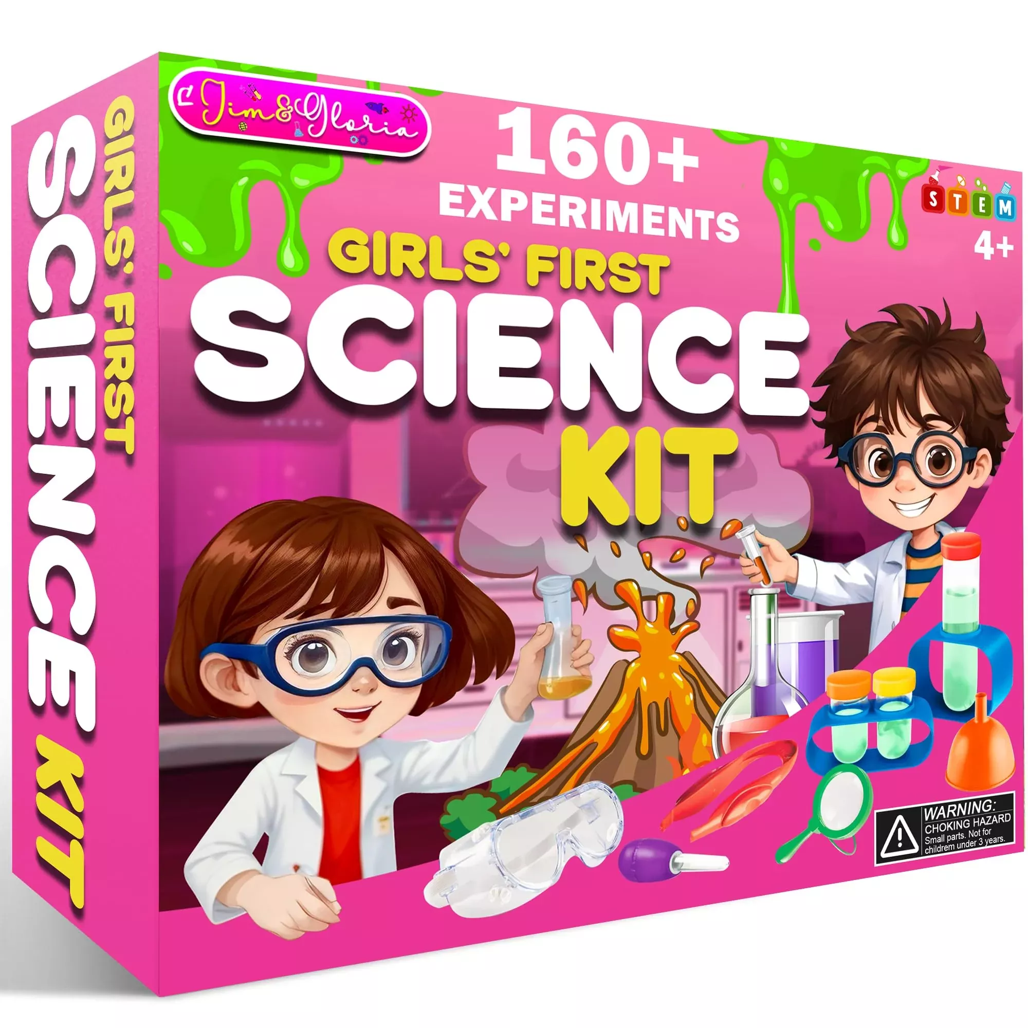 Jim&Gloria Science Kit for Kids - Hands-On STEM Experiments Ages 4-12