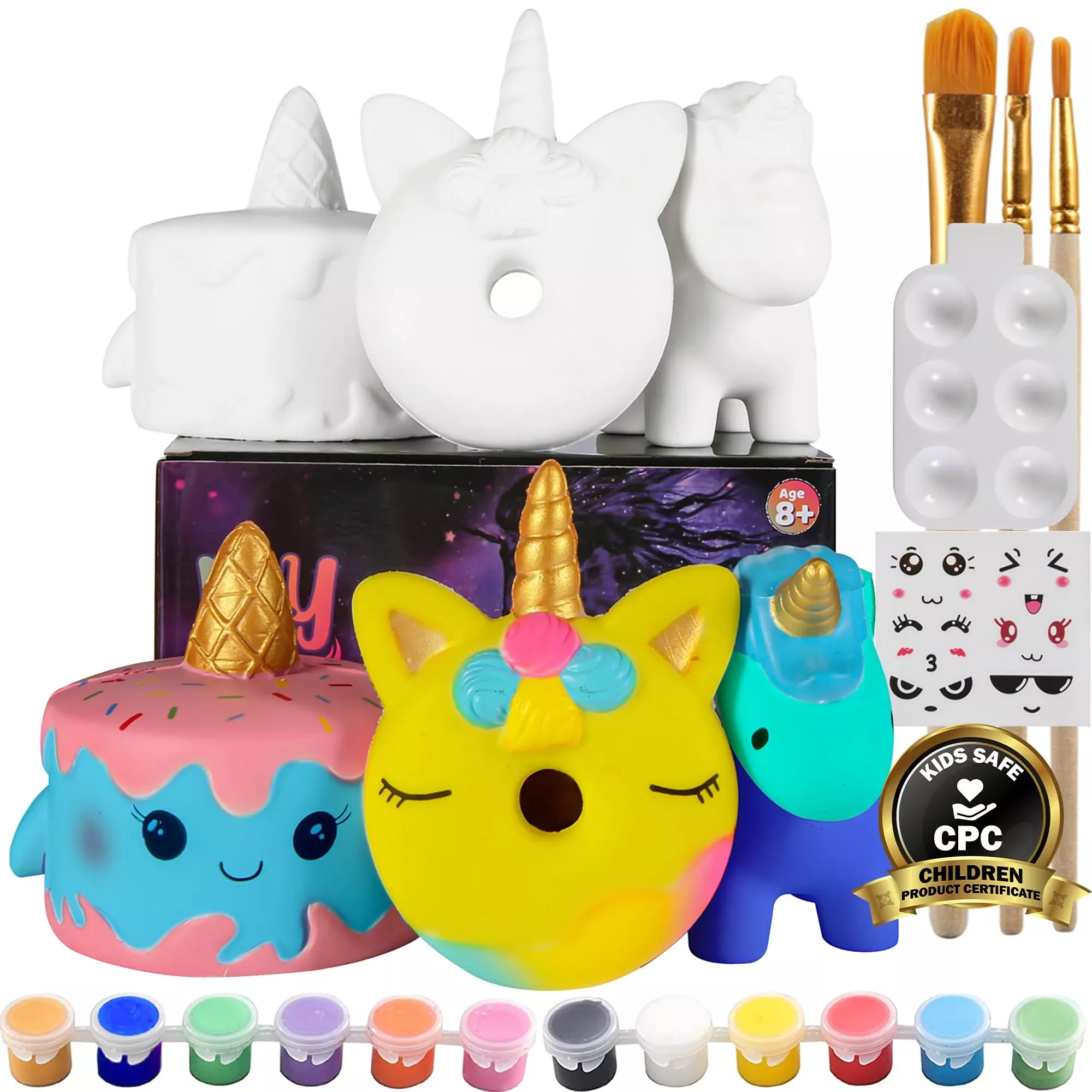Jim&Gloria Squishy Painting Kit 3 Pack Multicolor Creative Craft Set