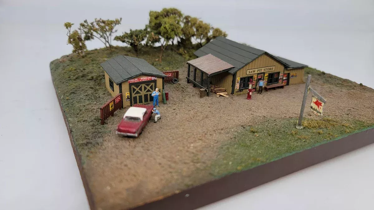 JL Innovative Design 320 N Scale Saw Pit Store Laser Cut Craftsman Kit