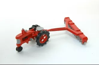 JL Innovative Design 343 HO Scale Tractor with 12-Bottom Disc Harrow